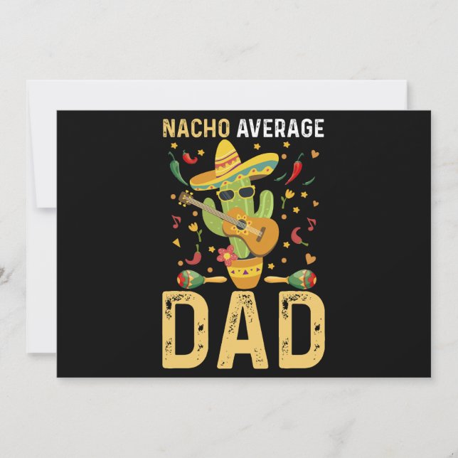 Nacho Average Dad Cinco De Mayo Mexican Daddy  Invitation (Front)