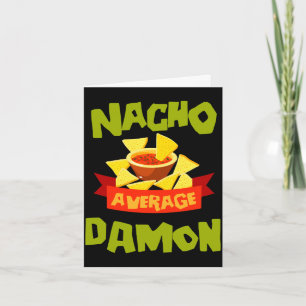 Nacho average damon funny birthday name gift card