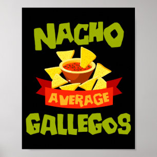 Nacho average gallegos funny birthday surname poster