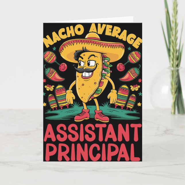 Nacho Average Istant Principal Cinco De Mayo Mexic Card (Front)