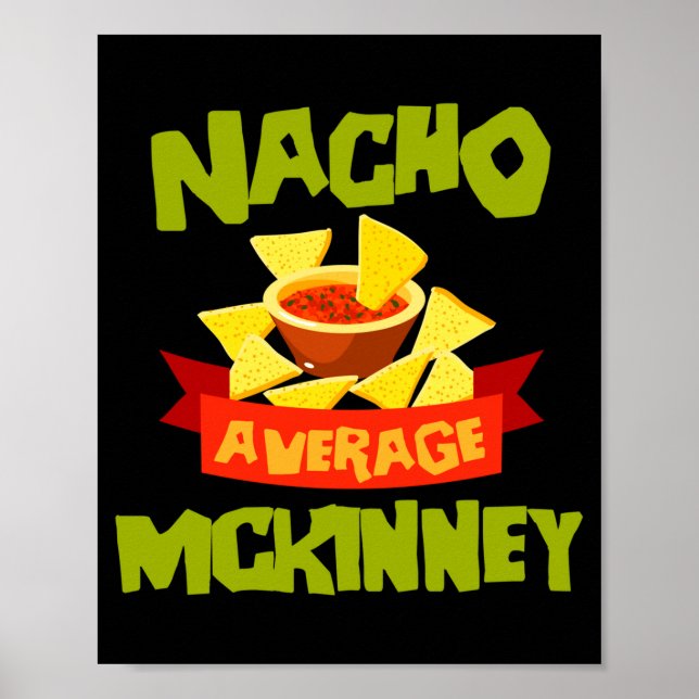 Nacho average mckinney funny birthday surname poster (Front)