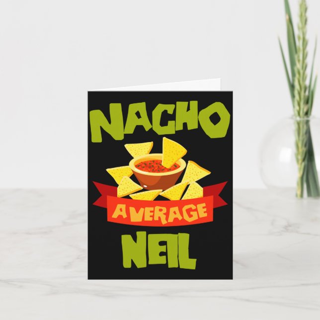 Nacho average neil funny birthday name gift card (Front)