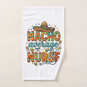 Nacho Average Nurse Fiesta Vector Shirt Design_1 Hand Towel