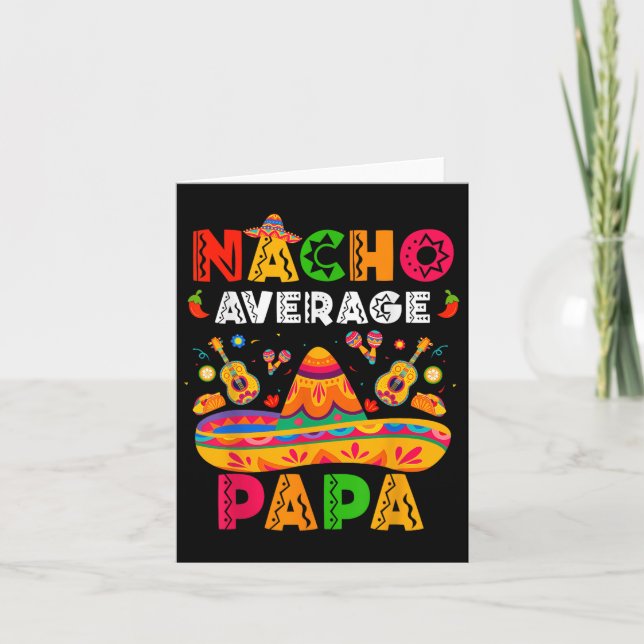 Nacho Average Papa Cinco De Mayo Mexican Matching  Card (Front)