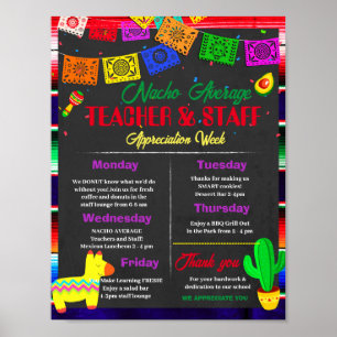 Nacho Average Teacher Appreciation week template Poster