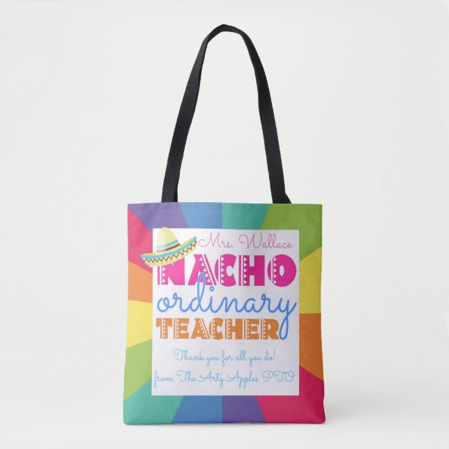 Nacho average teacher Mexican fiesta teacher bag (Front)