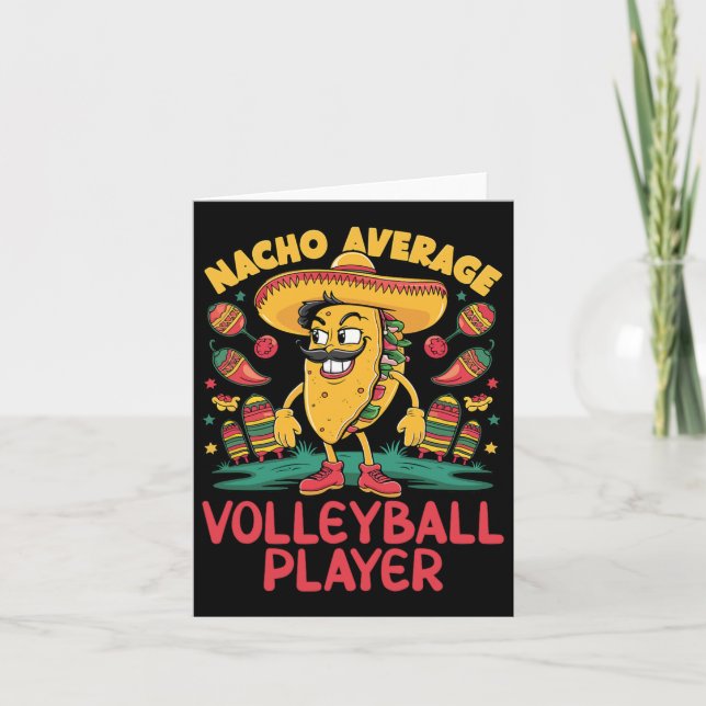 Nacho Average Volleyll Player Cinco De Mayo Mexica Card (Front)
