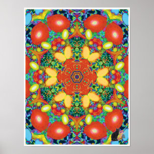 Nacho Kinetic Collage Kaleidoscope Poster