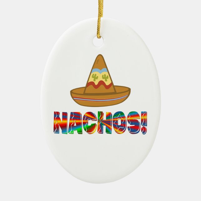 Nacho Love Ceramic Ornament (Front)