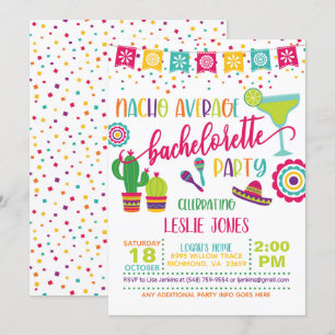 Nacho Moyenne Bachelorette Invitation à la fête - 