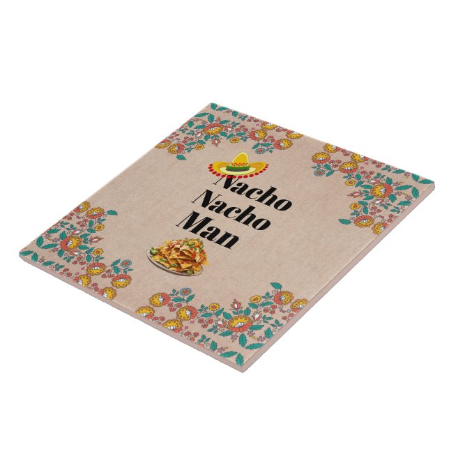Nacho Nacho Man Ceramic Tile (Side)