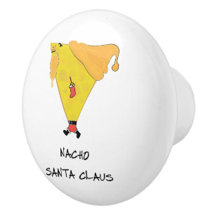 Nacho Santa Claus Ceramic Knob
