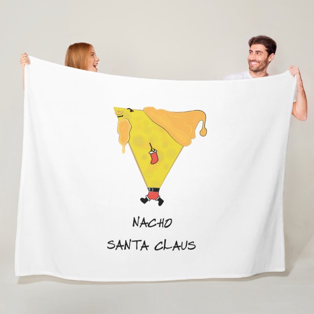 Nacho Santa Claus Fleece Blanket (In Situ)