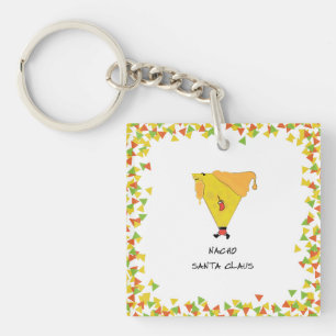 Nacho Santa with Chips Keychain