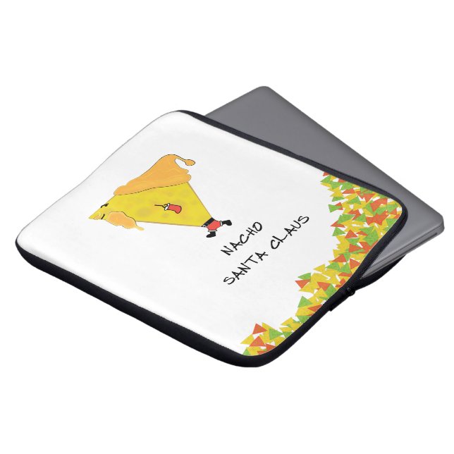 Nacho Santa with Chips Laptop Sleeve (Front Top)