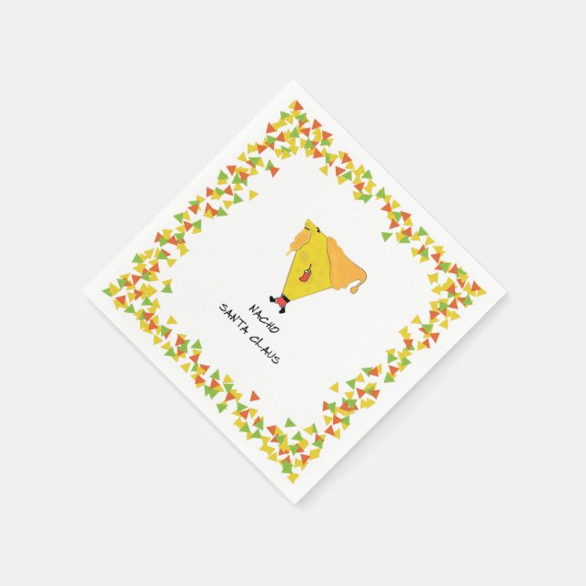 Nacho Santa with Chips Napkin (Corner)