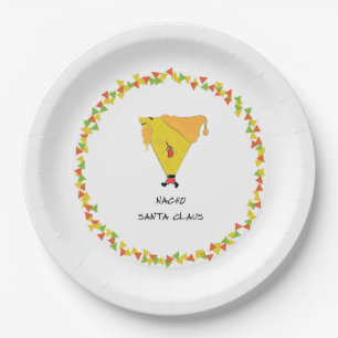 Nacho Santa with Chips Paper Plate
