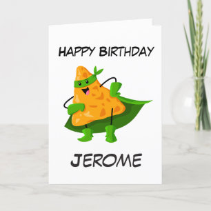 Nacho superhero kids superhero birthday cards