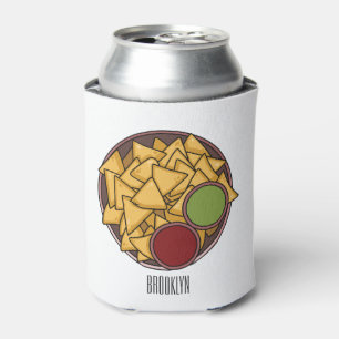 Nachos cartoon illustration  can cooler
