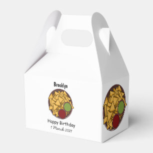 Nachos cartoon illustration favor box