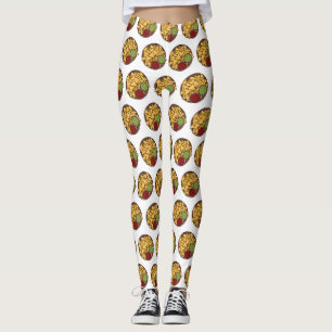 Nachos cartoon illustration  leggings