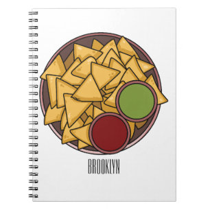 Nachos cartoon illustration  notebook