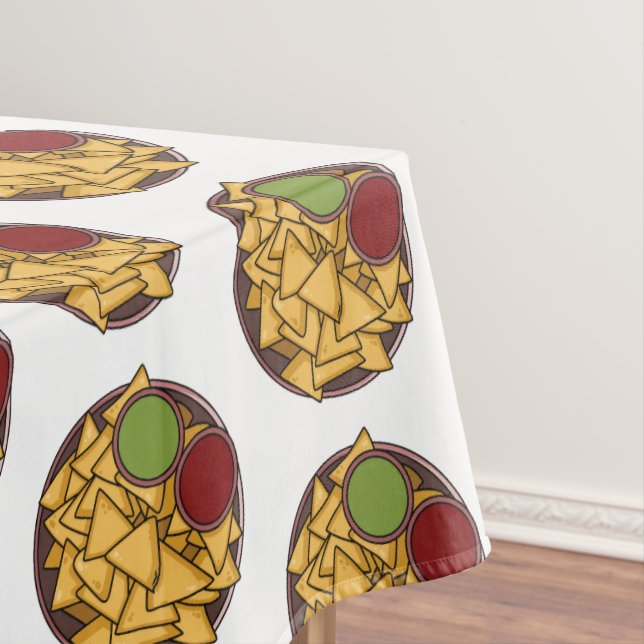 Nachos cartoon illustration  tablecloth (In Situ)