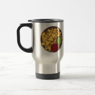 Nachos cartoon illustration travel mug