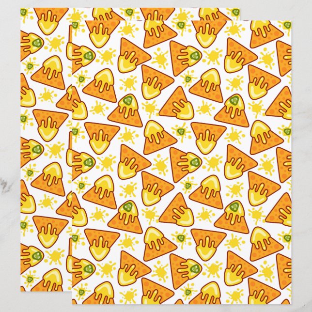 Nachos & Jalapenos Scrapbook Paper (Front/Back)