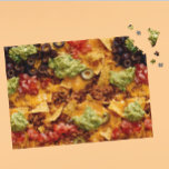 Nachos Mexican food Jigsaw Puzzle<br><div class="desc">This design may be personalized by choosing the Edit Design option. You may also transfer onto other items. Contact me at colorflowcreations@gmail.com or use the chat option at the top of the page if you wish to have this design on another product or need assistance. See more of my designs...</div>
