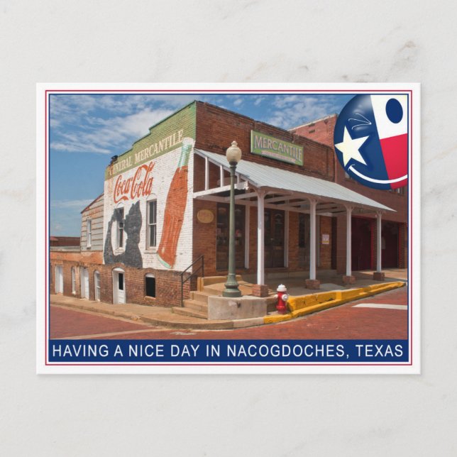 NACOGDOCHES TEXAS MERCANTILE POSTCARD (Front)
