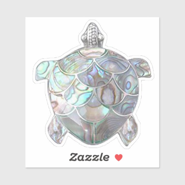 Nacre and Silver Sea Turtle Sticker (Sheet)