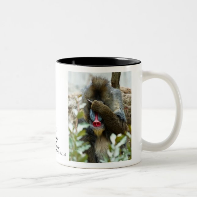 Nada-Monkey #160 Two-Tone Coffee Mug (Right)