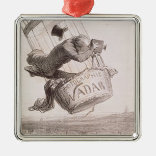 Nadar (1820-1910) elevating Photography to the hei Metal Ornament