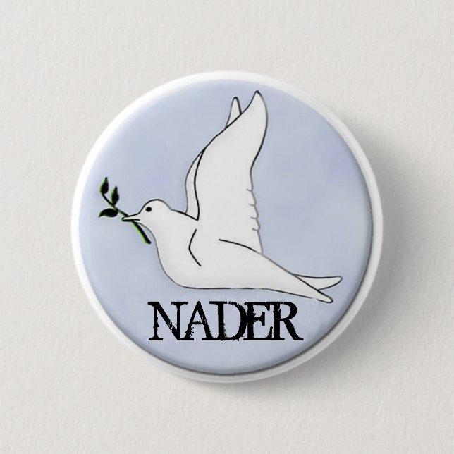 Nader Peace Dove Button (Front)