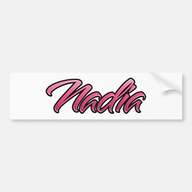 Nadia faded pink Aufkleber Sticker (Front)