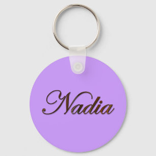 NADIA Name-Branded Gift Keychain or Zipper-pull