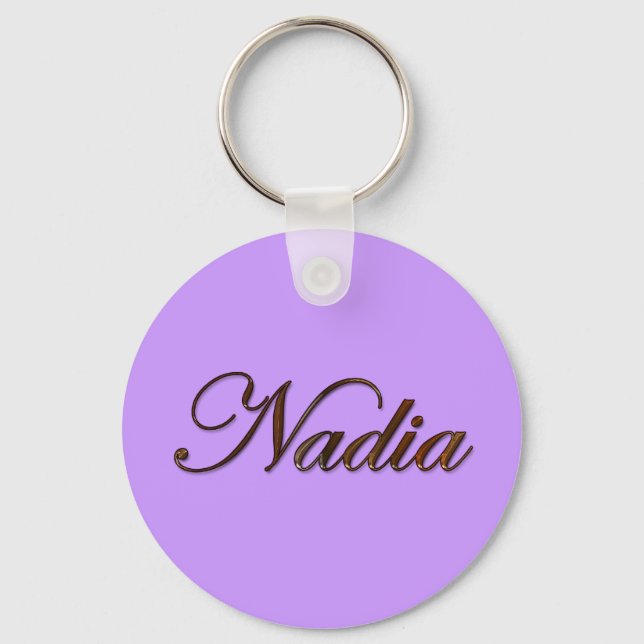 NADIA Name-Branded Gift Keychain or Zipper-pull (Front)