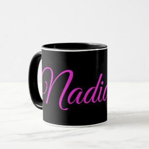 Nadia, Name Logo With Australian Wildlife,  Mug