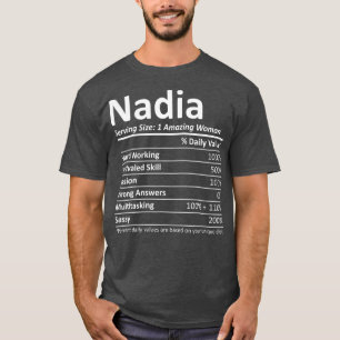 NADIA Nutrition Personalized Name Funny Gift T-Shirt