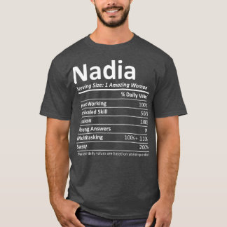 NADIA Nutrition Personalized Name Funny Gift T-Shirt
