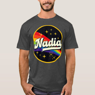 Nadia Rainbow In Space Vintage Style T-Shirt