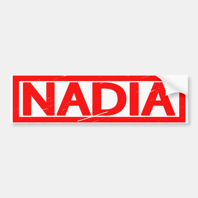 Nadia Stamp Bumper Sticker (Front)