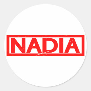 Nadia Stamp Classic Round Sticker