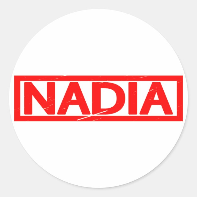 Nadia Stamp Classic Round Sticker (Front)