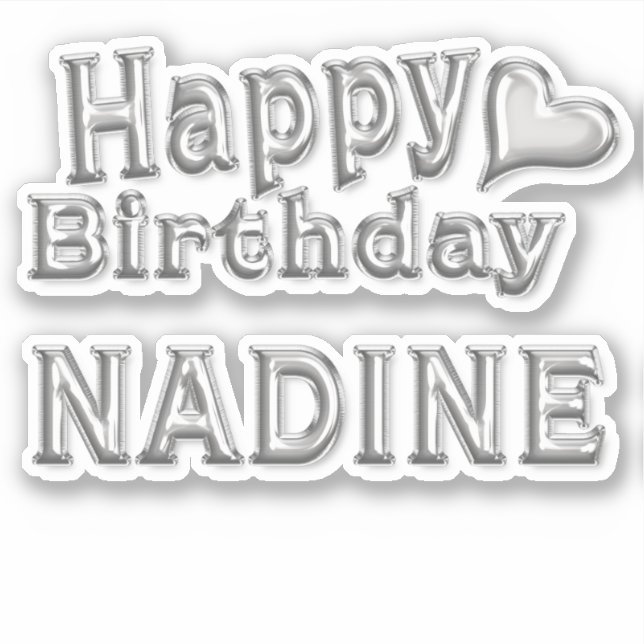 Nadine Happy Birthday Autocollants (Devant)