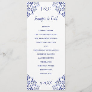 Nadine Wedding Program   Tea-Length (Royal Blue)