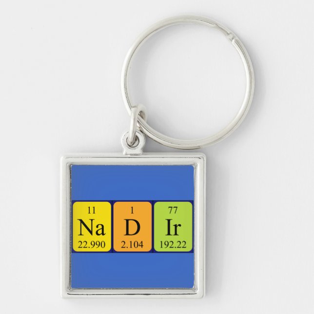 Nadir periodic table name keyring (Front)