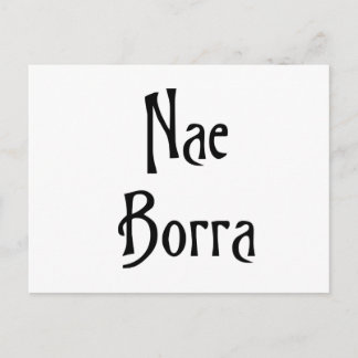Nae Borra scottish slang banter funny humour Postcard