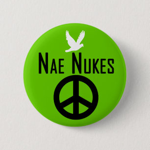 Nae Nukes Scottish Independence Indy Dove Badge 2 Inch Round Button